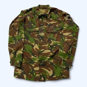 British DPM Camo Combat Jacket w/ Patches - Fits M/L